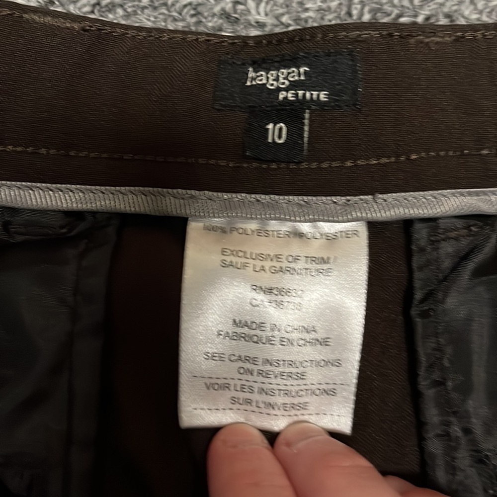 ❤️Haggar Petite Brown Dress Pants - Picture 5 of 8